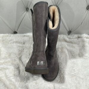 UGG Gray‎ Winter Rain Boots with Plush Lining
